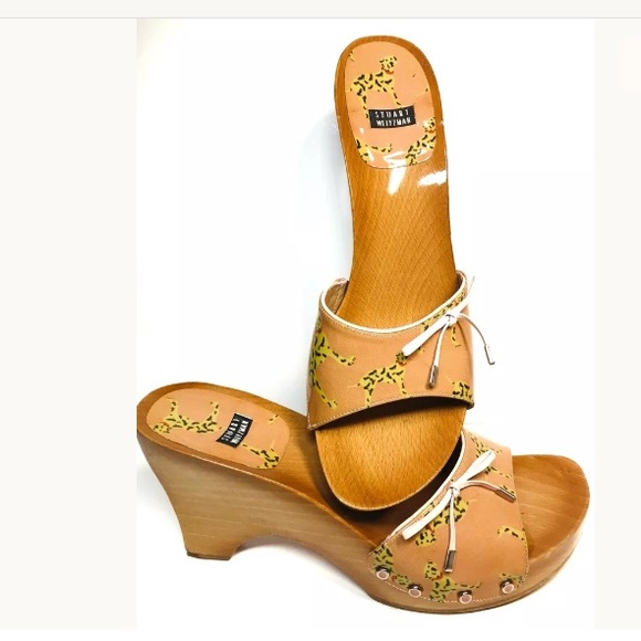 wooden wedge clogs